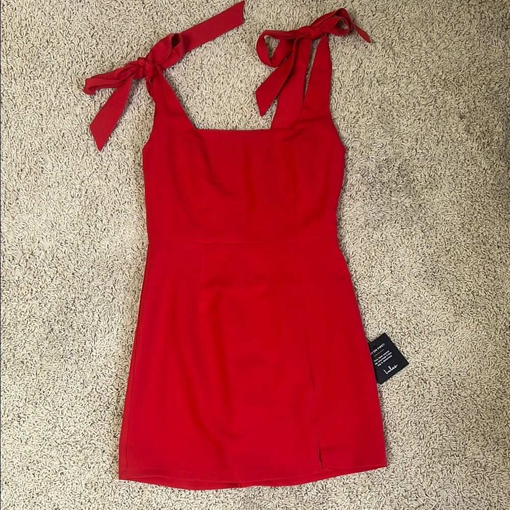 lulus red dress size small